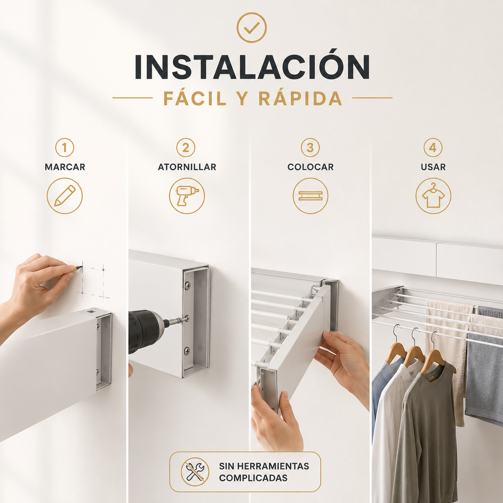 Tendedero Plegable - Ahorrador de Espacio