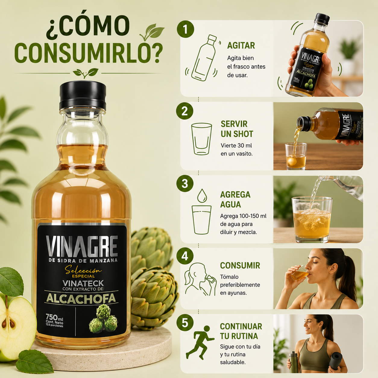 Vinagre Sidra de Manzana con Alcachofa