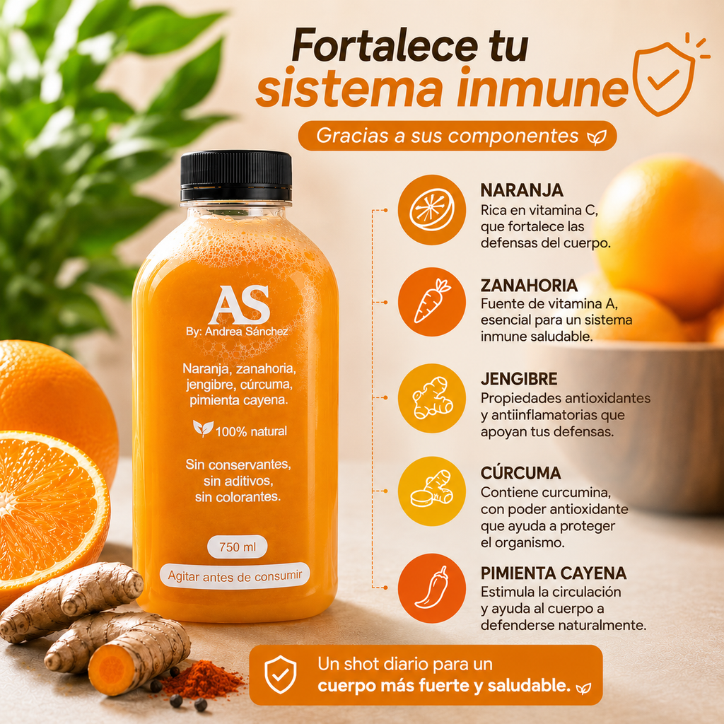 Antiinflamatorio - Shot de Curcuma y Jengibre